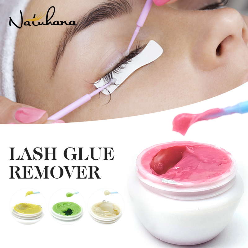 NATUHANA Fruit Flavour  Eyelash Remover Glue Quick Unloading Adhesive Professional Cream Remover for Eyeslashes Makeup Tools