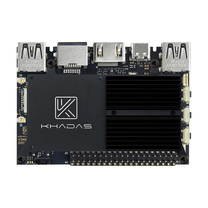 Khadas VIM3 SBC: 12 نانومتر Amlogic A311D eo مع 5.0 top NPU | 4GB 32GB (طراز Pro)
