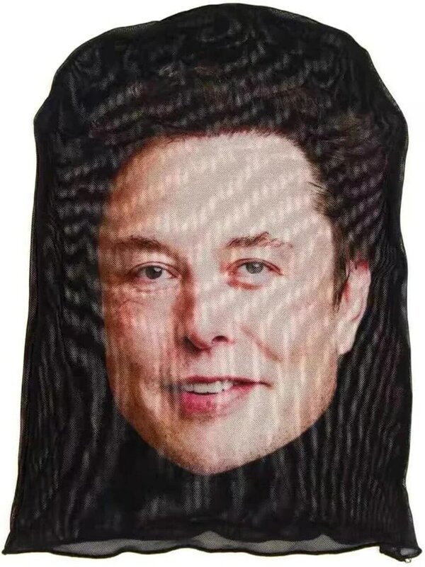 Baraklava Hat Travis Scott Elon Musk Face Mask Celebrity Parody Balaclava Funny Visor Costume Adult