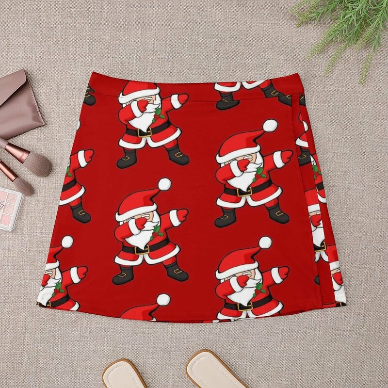 Dabbing rok Mini Santa Claus, pakaian Korea rok wanita Dab Natal