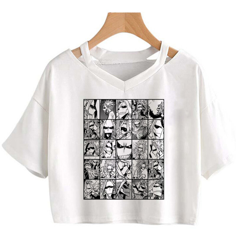 All Might-Camiseta de manga de anime para mujer, top de diseñador para chica, ropa divertida de diseñador y2k