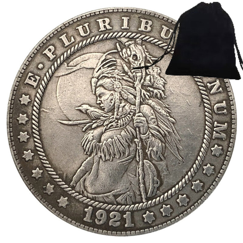 럭셔리 나이트클럽 섹시한 소녀 1 달러 3D 아트 커플 동전, 재미있는 포켓 결정 동전, 기념 행운의 동전, 선물 가방