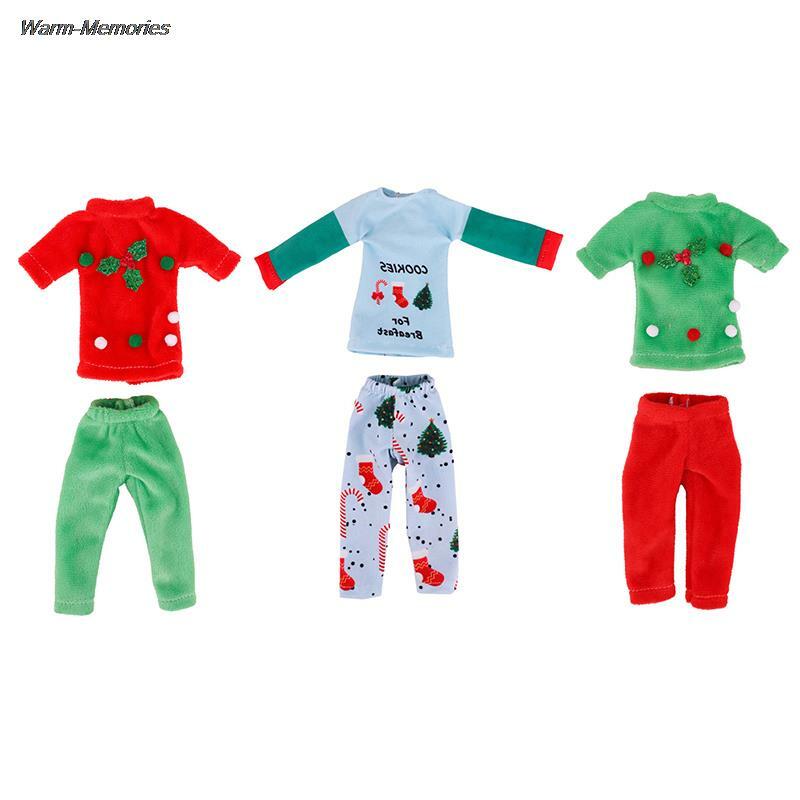 Conjunto de ropa de muñeca para Navidad, estantería de elfo, accesorios de decoración DIY para niños