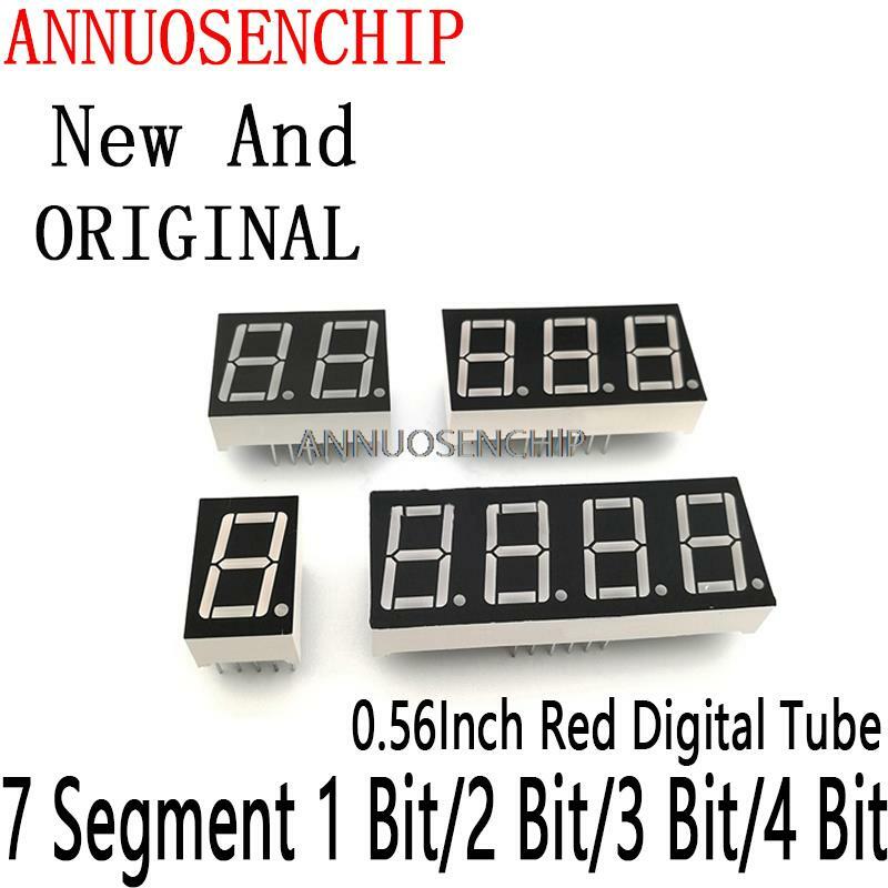 1 Stück 0,56 Zoll LED-Anzeige Ziffern röhre rot gemeinsame Kathode/Anode digital 0,56 Zoll LED 7 Segment 1 Bit/2 Bit/3 Bit/4 Bit