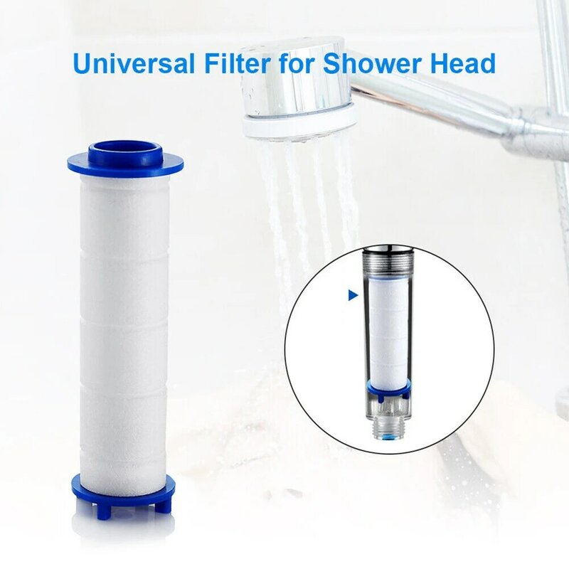 Agua de ducha más segura con filtros de cabezal de ducha de 15 piezas, iones negativos, ducha de baño de mano presurizada, hecha de algodón con filtro