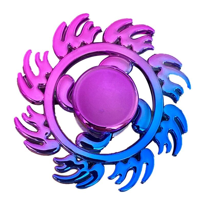 New Hand Spinner Stress Relieving Toys Keychain Plastic Toy Kid Fingertip Keyring Finger Fidget Ring Anxiety Boredom Party Gifts
