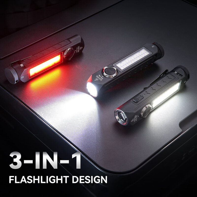Sofirn IF24 PRO RGB Light 1800lm 340m SFT40 Buck Driver 18650 USB C Rechargeable Flashlights Flood Spot with Magnetic