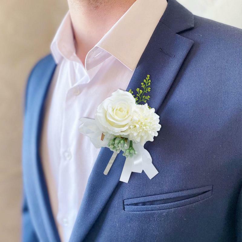 Boutonniere Flowers Rose Boutonniere For Wedding Groom And Best Man Corsage For Wedding Ceremony Anniversary Formal Dinner Party