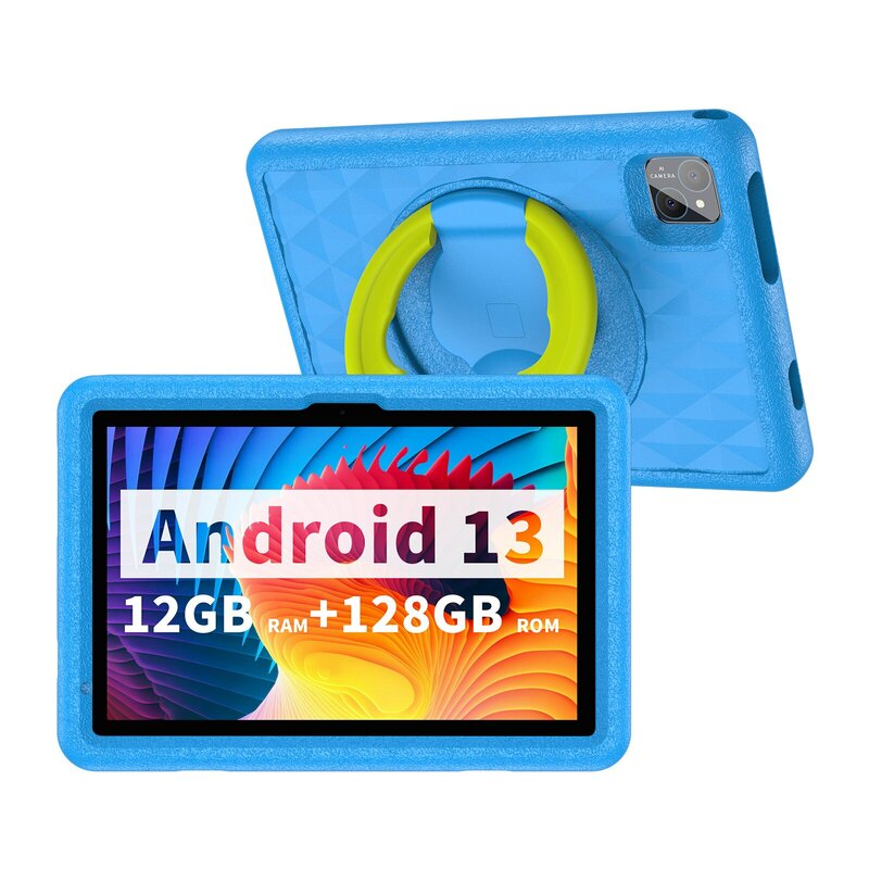 Tablet da 10.1 pollici per bambini, Android 13, Octa-Core, 4G LTE Dual SIM, controllo genitori, 12GB di RAM (espansione 6 + 6)/128 GB di archiviazione