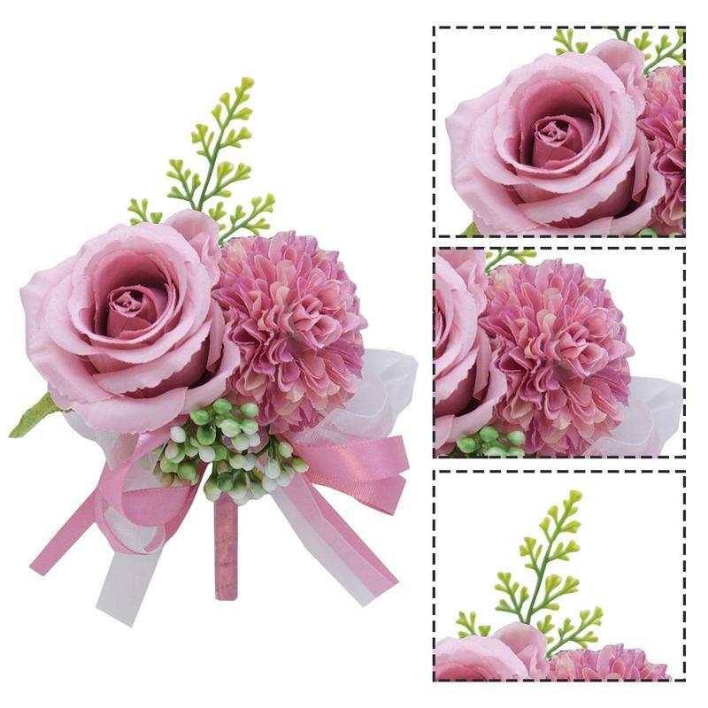 Boutonniere Bloemen Rose Boutonniere Voor Bruiloftsbruidegom En Getuige Corsage Voor Huwelijksceremonie Jubileum Formeel Etentje
