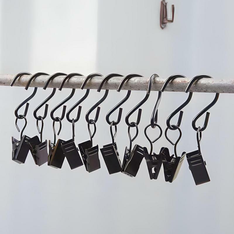 Curtain S Hooks With Clips 20pcs Stainless Steel Backdrop Clips Magnetic Curtain Tiebacks Art Craft Display  Garden Courtyards