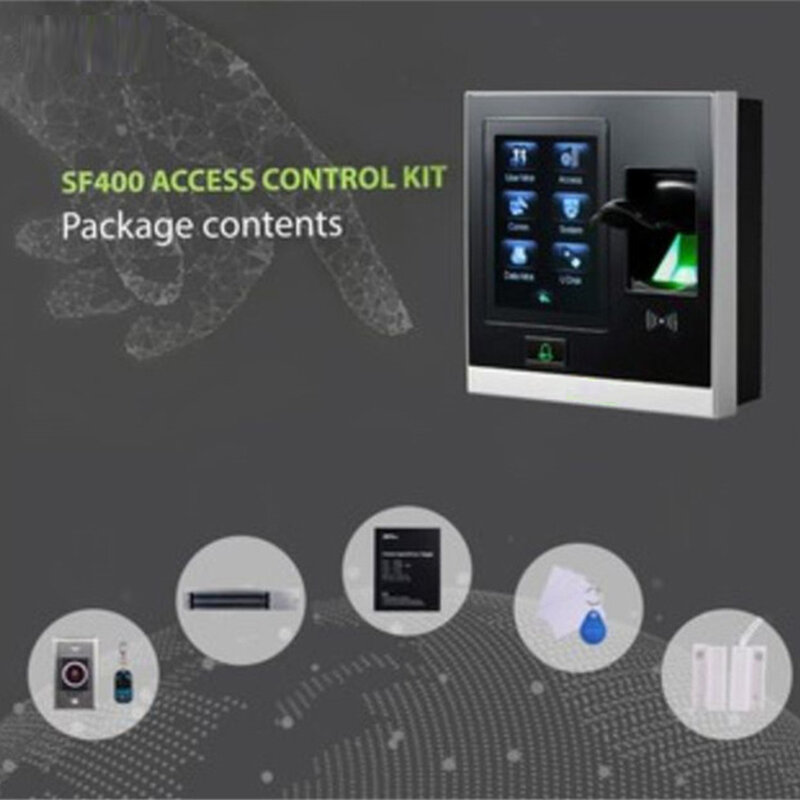 Control de acceso por huella dactilar, tarjeta IC MF y asistencia de tiempo, basado en IP, SF400-MF