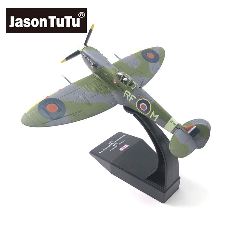 JASON TUTU-caza Spitfire a escala 1/72, modelo de avión militar de Metal fundido a presión, Colección, envío directo