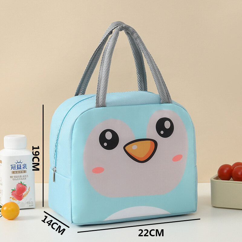 Cartoon Animals Thermal Lunch Bags For Children With Free Shipping Kids Girls Storage Banto Lunchbox Food Bag Insulation Bags