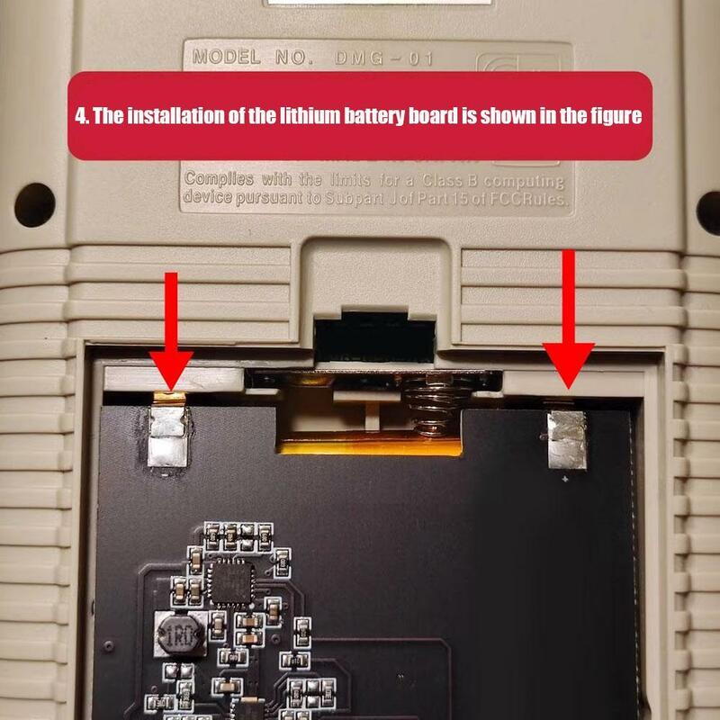 Перезаряжаемый аккумулятор USB-C на 2500 мА · ч для Nintendo Game Boy GB DMG, перезаряжаемая литиевая батарея R0J3