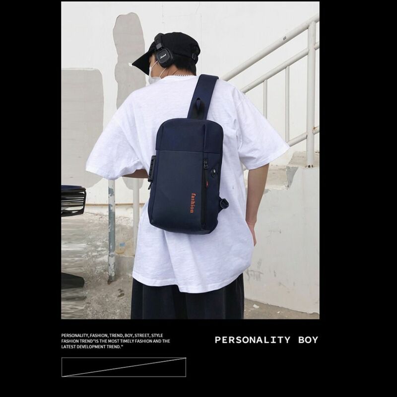Large Capacity Shoulder Bag High Quality Waterproofing Wear-resistant Sports Waist Bag PU Commuting Storage Bag Travel