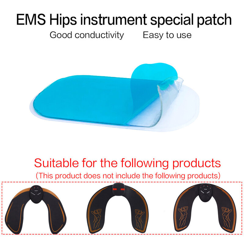 Gel Pads for EMS Hip Trainer Buttocks Gel Stickers Fitness Hydrogel for Abdomen Muscle Stimulator Body Slimming Massage Machine