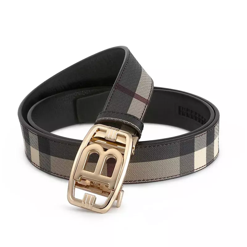 Cinturón de diseñador de alta calidad para hombre, cinturones masculinos famosos de marca de lujo, hebilla B, cinturones de cuero genuino para hombres, ancho 3,4 cm, versátil