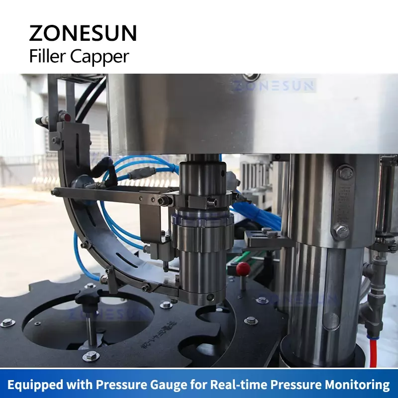 ZONESUN Automatic Beer Bottle Filling e tampando a máquina, Isobaric Bottle Filler Carbonated Enchimento Crown Cap Pressionando ZS-CFC4