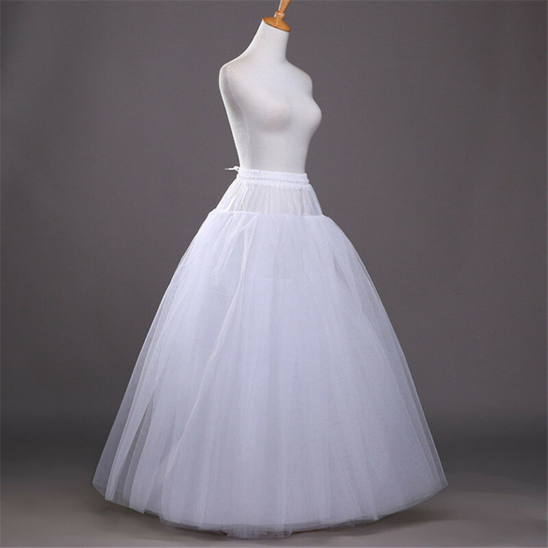 Petticoat para uma linha estilo vestido um hoop acessórios de casamento underskirt tamanho livre crinoline nupcial petticoats 8804