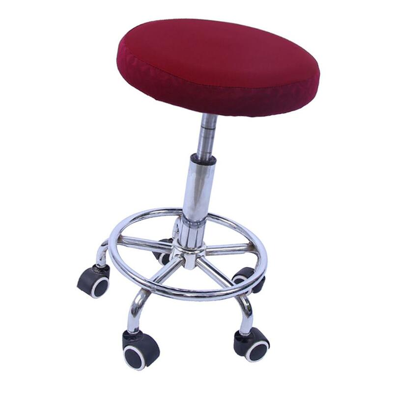 2x 114 cala stołek barowy osłona okrągłe siedzisko pokrowiec elastyczny Farbic