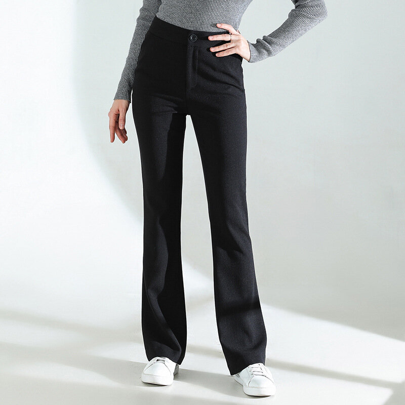 Celana Panjang Musim Semi Musim Panas Kasual Wanita Baru 2022 Celana Linen Katun Wanita Solid