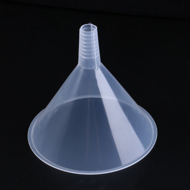 652F 150mm Plastic White Transparent Funnel For Garage / Car Liquids / Laboratory / K