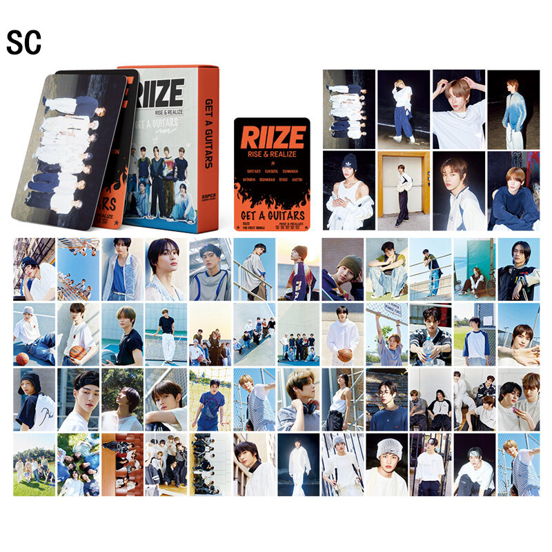 50pcs/set RIIZE Album Laser CardS FlashCards LOMO Card SUNGCHAN EUNSEOK SHOTARO WONBIN Boy Group Gift Postcard Photo Card KPOP