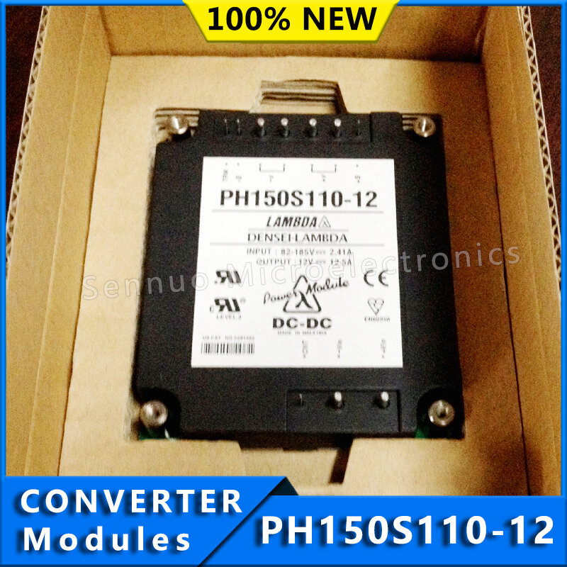 Módulo Isolado Conversor DC, Conversor PH150S110-12 DC, 12V 150W, 1 Saída, 12.5A, Entrada 82V-185V, Novo, 1Pc