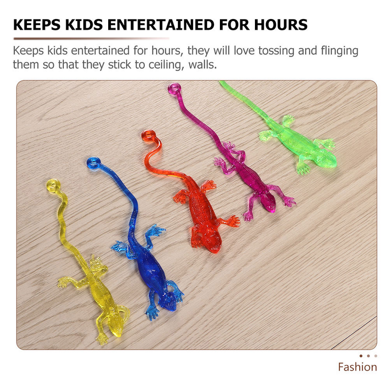 20 Pcs giocattoli elastici per rettili regali di natale Sticky Fidget ripieno bambini geco Funny Target Ball Lizard