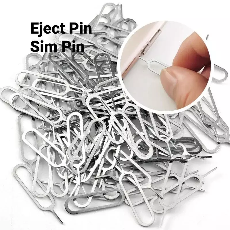1/10/50/100Pcs SIM Card Tray Eject Pin Ejector Removal Tool Compatible for iPhone Samsung Xiaomi Huawei SIM Card Opener Needle