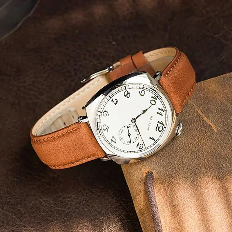 Ontany 1921 orologio meccanico automatico da uomo classico in pelle di zaffiro di lusso impermeabile 5Bar orologio Casual retrò per uomo Reloj H