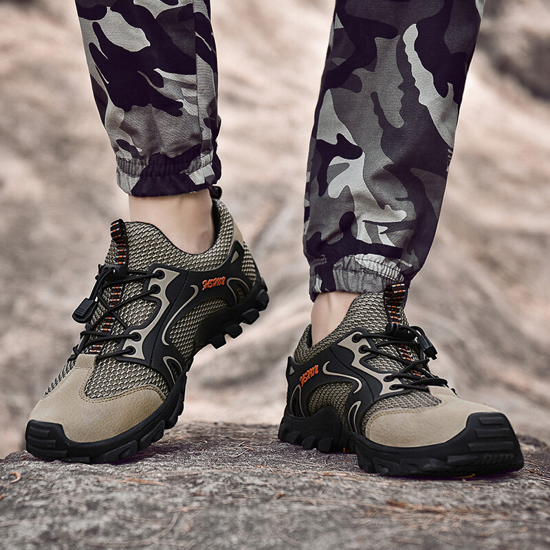 Comfortable Fashion Men's Outdoor Anti-Slip Wear Resistance Hiking Shoe Teenagers Climbing Shoes Casual Sport Footwear 38-44#