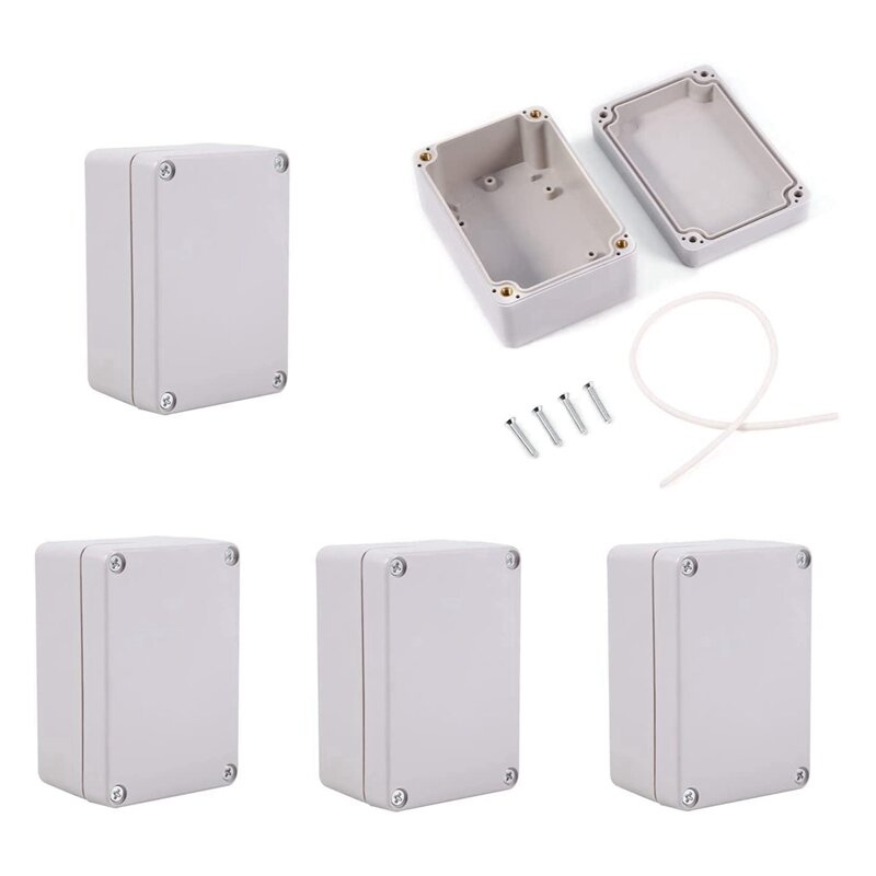 5 piezas de caja de conexiones a prueba de agua, cubierta de caja de alimentación de conexión de Cable (100X68X50Mm)