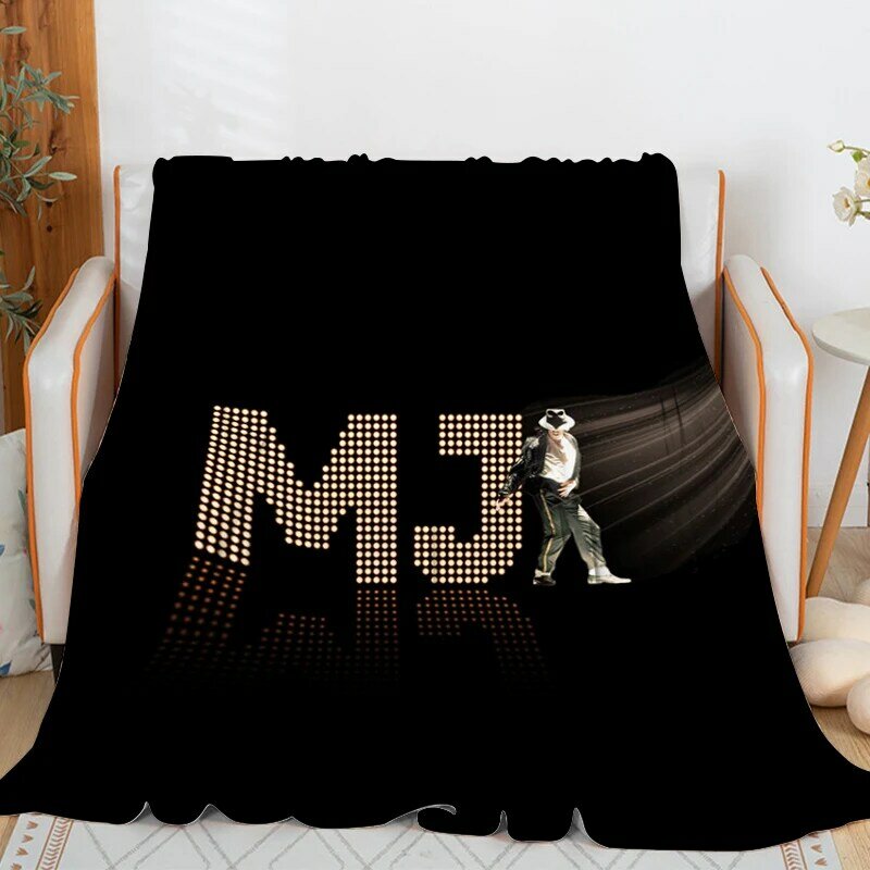 Manta de siesta para sofá, ropa de cama de microfibra, suave y esponjosa, cálida, para acampar, tamaño King, m-michael j-jackson