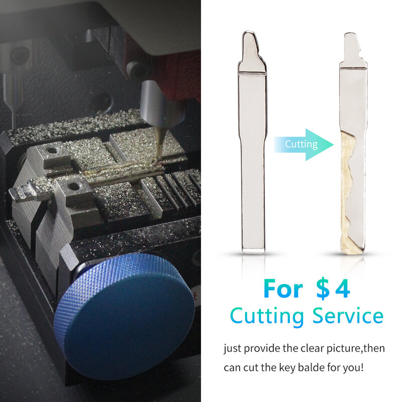 Keyyou Remote Car Key Shell Case Fob Extra Vergoeding Voor Cnc Cutting Cut Blade Service Dropship