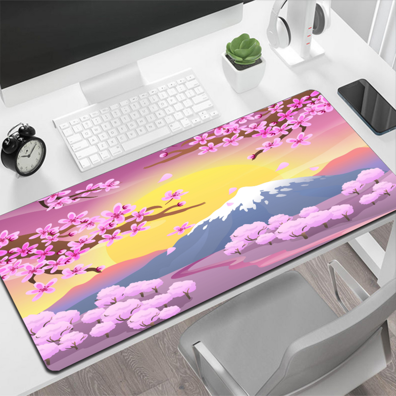 Tappetino per Mouse grande stile giapponese rosa cherry blossom tappetino per Mouse da gioco tappetino per Mouse per Computer Gamer tappetino per Mouse grande tappetino da scrivania per tastiera