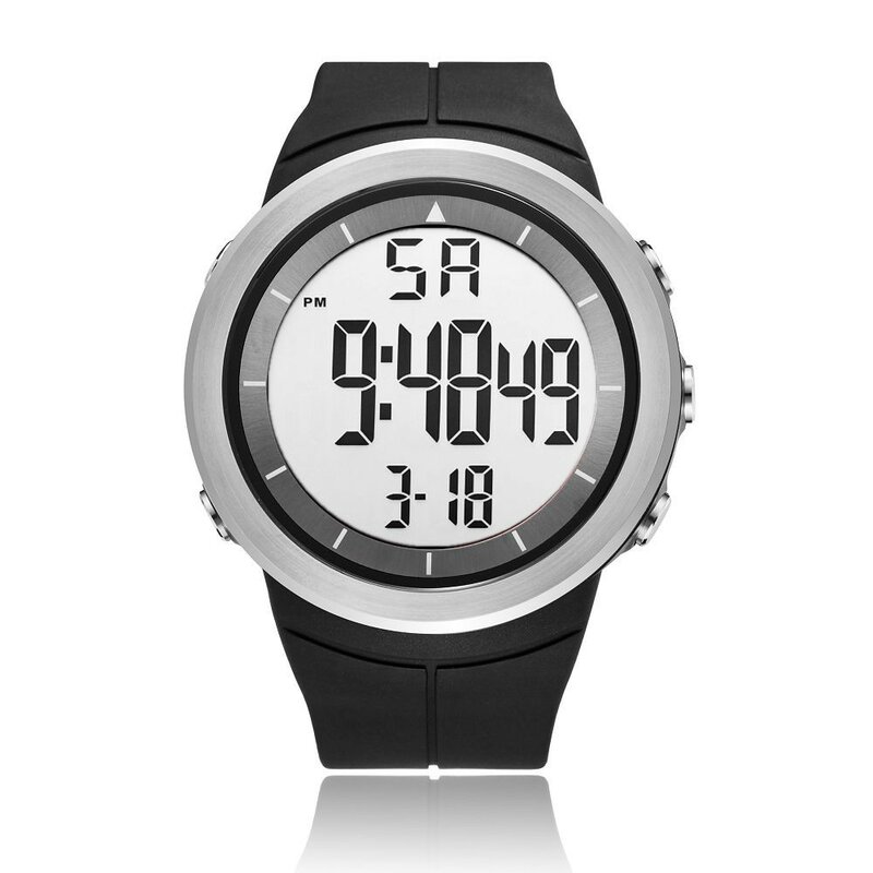 Reloj deportivo militar para hombre, pulsera de silicona con pantalla Led, resistente al agua hasta 50m, despertador multifuncional