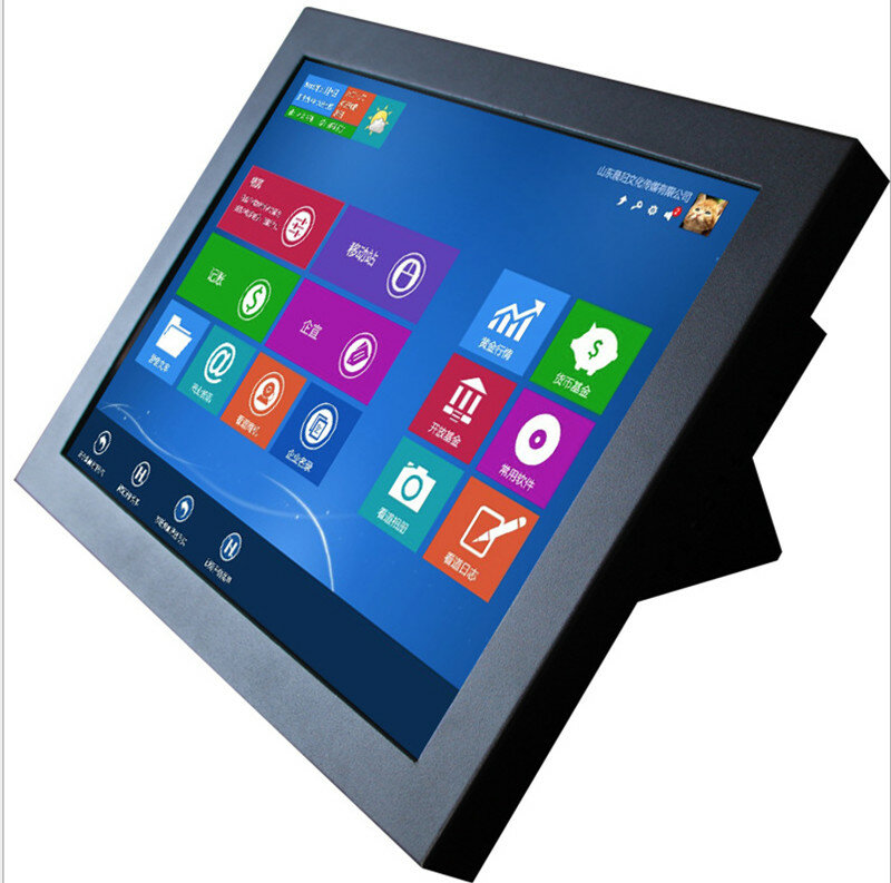 PC Industrial de 17 pulgadas con marco de Metal, tableta con pantalla táctil todo en uno, ordenador Industrial