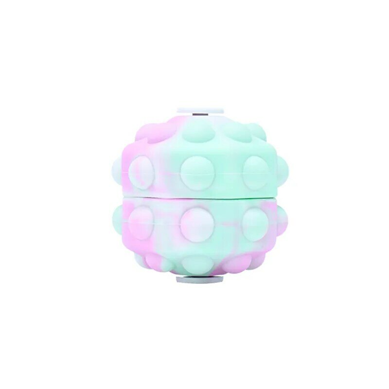 Shining Fidget Toys Baby Silicone Antistress Ball with LED Light Colorful Push Pop Bubble Fidgets Kids Simple Dimple Sensory Toy