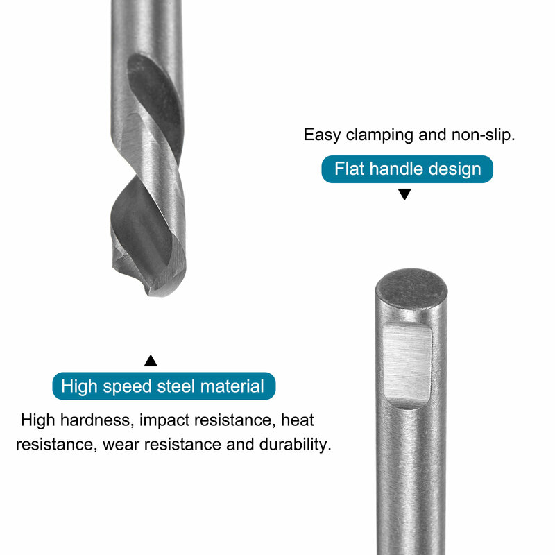 Высокоскоростные стальные сверла Uxcell 2/5/10 шт. для сверления отверстий, сменные алюминиевые пластины для древесины