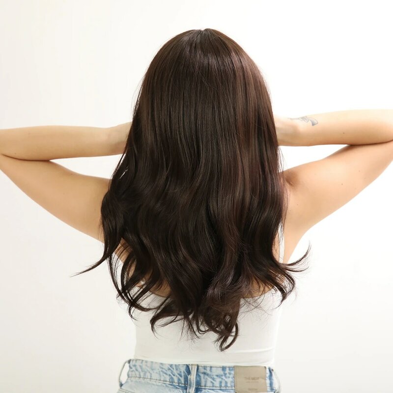 Smilco коричневый синтетический кружевной фронтальный вьющийся боб парик для женщин Невидимый кружевной фронтальный предварительно выщипанный волнистый парик ежедневный термостойкий волос