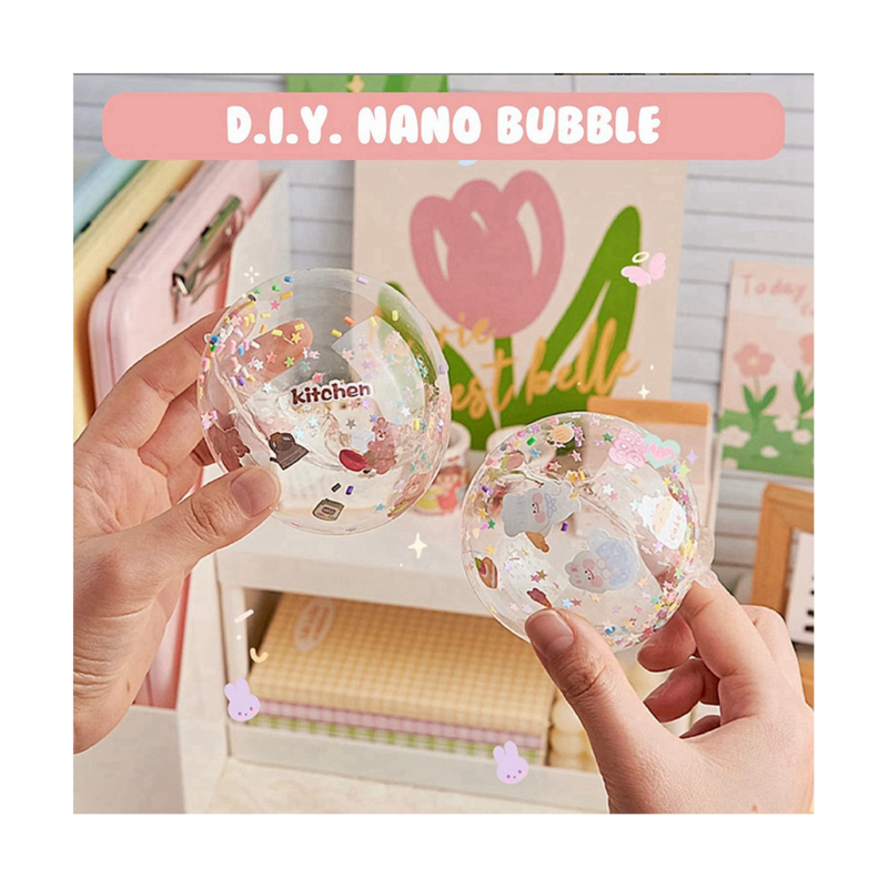 Magic Color Nano Tape Bubble Kit para crianças, bola pegajosa, DIY Elastic Bubbles, Brinquedos de dupla face