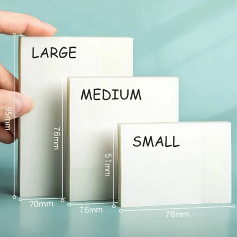 50 fogli materiale PET Note adesive trasparenti Scrapes adesivi adesivo semplice carta per appunti tascabile impermeabile
