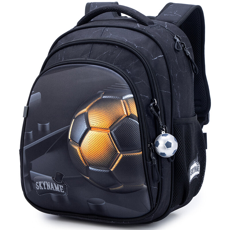3 D Football Pattern Orthopedic Boys Backpacks For School Children Waterproof Bookbag Kids Satchels Knapsack Mochila Escolar