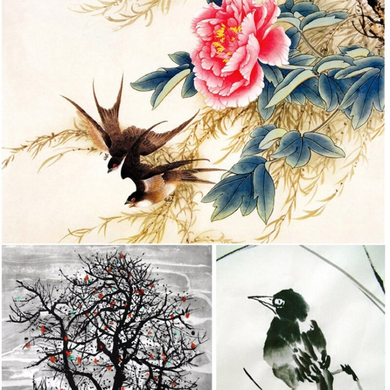 วิ่งสคริปต์การประดิษฐ์ตัวอักษรแปรงภูมิทัศน์จีนภาพวาดปากกาแปรงกระรอกจิตรกรรมแปรงปากกา Tinta จีน Caligrafia