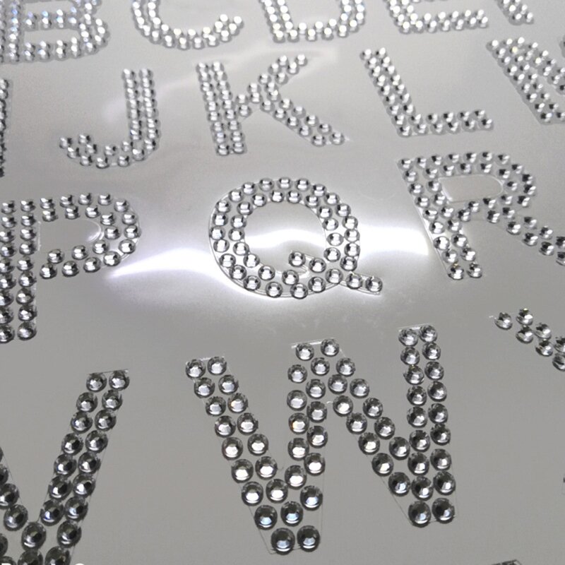 クリア光沢のあるアルファベット文字ダイヤモンド宝石 3D クラフトスクラップブックステッカー 1.57 インチグリッターディアマンテ自己粘着スティック