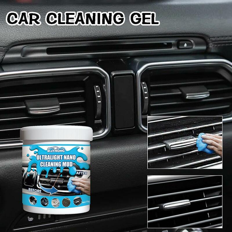 1pc Car Air Vent Magic Dust Cleaner Gel Household Auto Laptop Keyboard Cleaning Gel Office Wash Mud Removal Slime Rubber