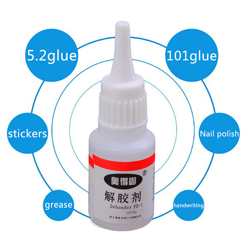 20G Liquid Glue Debonder Clean for Super UV Clear Epoxy Resin Foil Nail Polish Enamel 502 Textile Stationery Store