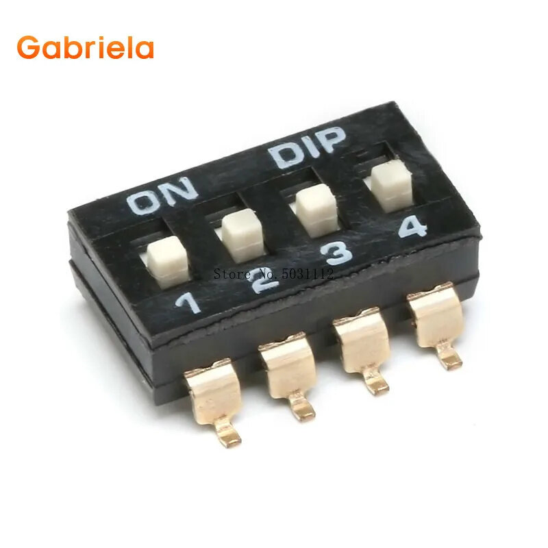 10pcs/lot Slide Type SMT SMD Dip Switch 2.54mm Pitch 2 Row 4 Pin 2 Position / 8 pin 4 Position / 16 pin 8 Position